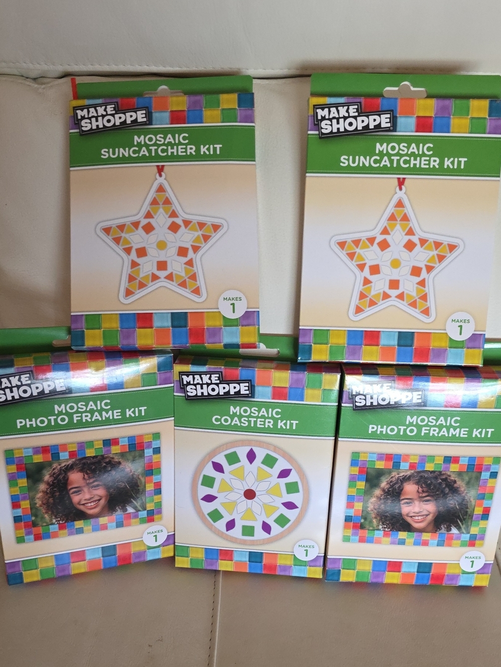 Mosaic Frames, Suncatcher, and Craft Kits - Five Kits NWT